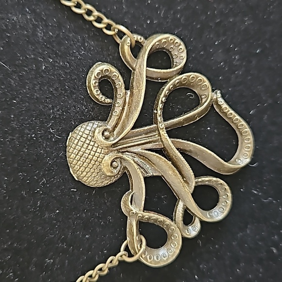 OCTOPUS Bronze Tone 24" Necklace - Picture 2 of 4